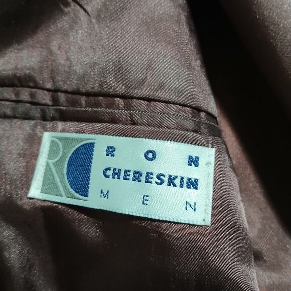 Ron Chereskin Men's Cashmere Blend Blazer 3 Button 42R Grey Houndstooth - Picture 5 of 11